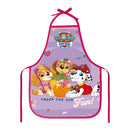 Kit Pasta Escolar Infantil Com Alça e Avental PVC Patrulha Canina Resistente Arte Criativo Durável