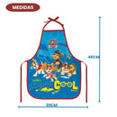 Avental Escolar Infantil Patrulha Canina Masculino Pvc Pintura Colorido Arte Lavável Criança Dac