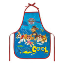 Kit Pasta Escolar Infantil C/Alça e Avental PVC Patrulha Canina Meninos Resistente Criativo Durável