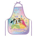 Avental Infantil Princesa Disney Meninas PVC Pintura Arte Escolar Diversão Colorido Ajustável