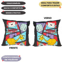 Almofada Turma da Hora Aventura Cartoon Network Finn Jake Preta Pequena Colecionável Decorativa Presente