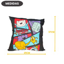 Almofada Turma da Hora Aventura Cartoon Network Finn Jake Preta Pequena Colecionável Decorativa Presente