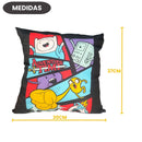 Almofada Turma da Hora Aventura Cartoon Network Finn Jake Preta Colecionável Decorativa Presente