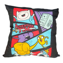 Almofada Turma da Hora Aventura Cartoon Network Finn Jake Preta Colecionável Decorativa Presente