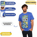 Camiseta Unissex Batman Emblemas Azul Adulto DC Comics Nerd Geek Presente Exclusivo Super Heroi