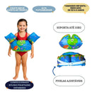 Boia Colete Inflável Infantil Tartaruga Azul Praia Piscina Sol Verão Férias Mar Criança Flutuador