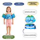 Boia Colete Inflável Infantil Tubarão Azul Praia Piscina Sol Verão Férias Mar Criança Flutuador