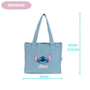 Bolsa Jeans Disney Stitch Juvenil Feminino Resistente Espaçosa Moderna Durável Estilosa Passeio