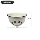Bowl de Cerâmica Smile 400ml Cozinha Cereal Resistente Elagante Sobremesa Durável Moderno Estampado