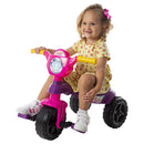 Motoquinha Motoca Triciclo Velotrol Infantil Criança Menina Pedal Apoio Pés Empurrador Rosa Infantil Ponto Criativo