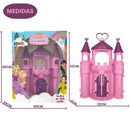 Castelo de Brinquedo Rosa Infantil Menina Princesas Encantadas Criança Diversão Presente Casinha