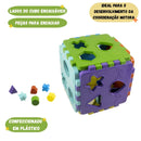 Brinquedo Educativo de Encaixar Cubo Educa Mais Didático Criança Infantil