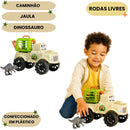 Brinquedo Caminhão Jipe Dino Park 4 Rodas Dinossauro Kombica Criança Diversão Brincadeira Megalomania