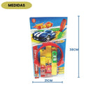 Brinquedo Super Volta Looping Carrinhos Pista Botão Arranque Criança Menino Brincadeira Corrida