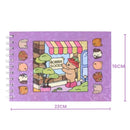 Livro De Colorir Boobie Goods Azul Rosa Lilás Stitch Disney 50 Folhas Desenho Pintura Capa Holográfica Colorida Criativo