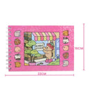 Livro De Colorir Boobie Goods Azul Rosa Lilás Stitch Disney 50 Folhas Desenho Pintura Capa Holográfica Colorida Criativo