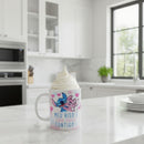 Caneca Porcelana Stitch Angel Casal Fofo Disney Desenho 300ml Resistente Café Chá Presente Namorados