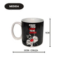 Caneca Porcelana Frajola Frase Onde Tem Gato tem Amor Looney Tunes 300ml Café Chá Presente