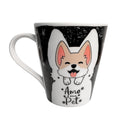 Caneca de Porcelana Frase Amo Meu Pet 300ml Dog Love Mãe Pai Café Chá Presente Amigo