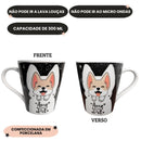 Caneca de Porcelana Frase Amo Meu Pet 300ml Dog Love Mãe Pai Café Chá Presente Amigo