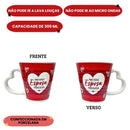 Caneca  Frase Para Minha Esposa Maravilhosa 300ml Porcelana Presente Café Chá Leite Mãe Love