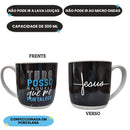 Caneca Frase Tudo Posso Naquele que me Fortalece 300ML Porcelana Café Chá Presente Amigo