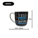 Caneca Frase Tudo Posso Naquele que me Fortalece 300ML Porcelana Café Chá Presente Amigo