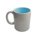 Caneca Porcelana 300Ml Fundo Colorido Azul Amarelo Preta Rosa Verde Café Chá Leite Presente