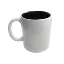 Caneca Porcelana 300Ml Fundo Colorido Azul Amarelo Preta Rosa Verde Café Chá Leite Presente