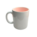 Caneca Porcelana 300Ml Fundo Colorido Azul Amarelo Preta Rosa Verde Café Chá Leite Presente