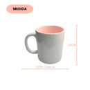 Caneca Porcelana 300Ml Fundo Colorido Azul Amarelo Preta Rosa Verde Café Chá Leite Presente
