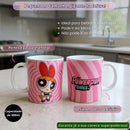Caneca Porcelana Meninas Superpoderosas 300ml Café Chá Desenho Florzinha Lindinha Docinho Presente