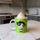 Caneca Porcelana Meninas Superpoderosas 300ml Café Chá Desenho Florzinha Lindinha Docinho Presente