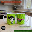 Caneca Porcelana Meninas Superpoderosas 300ml Café Chá Desenho Florzinha Lindinha Docinho Presente