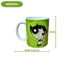 Caneca Porcelana Meninas Superpoderosas 300ml Café Chá Desenho Florzinha Lindinha Docinho Presente