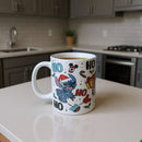 Caneca Porcelana Stitch Natalino Disney 300ml Resistente Café Chá Qualidade Presente Mãe Natal