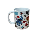 Caneca Porcelana Stitch Natalino Disney 300ml Resistente Café Chá Qualidade Presente Mãe Natal