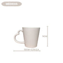 Caneca Com Alça de Coração 200ml Branca Love Presente Café Leite Chá Mãe Dia dos Namorados Clássica