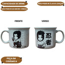 Caneca Camp Sasuke Naruto Chibi Anime Chá Café Leite Colecionável Presente Geek Cerâmica 280ml