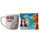Caneca Cerâmica Club One Piece Luffy Bússola Anime 350ml Coleção Chá Café Presente