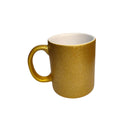 Caneca Dourada Porcelana 350ml Glitter Presente Café Chá Amiga Elegante Sofisticada Estilo Resistente