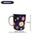 Caneca Florida 300ml Porcelana Presente Mãe Vó Amiga Café Chá Leite Resistente Delicado Amor