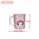 Caneca Rosa Frase Feliz Páscoa 300ml Porcelana Coelhinho Fofo Café Chá Leite Presente Amigos Família