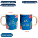 Caneca Frase Mãe Você é o Exemplo Que Me Inspiro Todos os Dias 300ML Porcelana Café Chá Presente