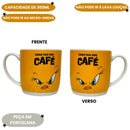 Caneca Piu Piu Frase Como Fico Sem Café Looney Tunes 300ML Porcelana Leite Chá Presente