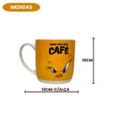 Caneca Piu Piu Frase Como Fico Sem Café Looney Tunes 300ML Porcelana Leite Chá Presente
