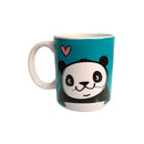Caneca Panda Porcelana 300ml Café Leite Chá Presente Amiga Mãe Namorada Urso Charmosa Delicada Resistente Qualidade