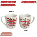 Caneca Frase ao Seu Lado Eu Sou Muito Feliz Você é Especial 300ML Porcelana Café Chá Love Presente