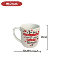 Caneca Frase ao Seu Lado Eu Sou Muito Feliz Você é Especial 300ML Porcelana Café Chá Love Presente