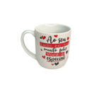 Caneca Frase ao Seu Lado Eu Sou Muito Feliz Você é Especial 300ML Porcelana Café Chá Love Presente